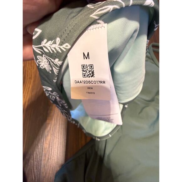 NWT Cupshe Crisscross Back Cutout Ruched Double Strap Tankini Size M - Picture 9 of 14